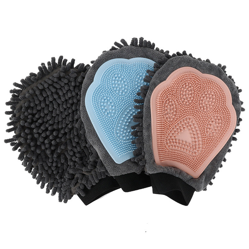 2-in-1 Pet Grooming & Bathing Glove – Brushing, Massaging & Cleaning for Dogs & Cats