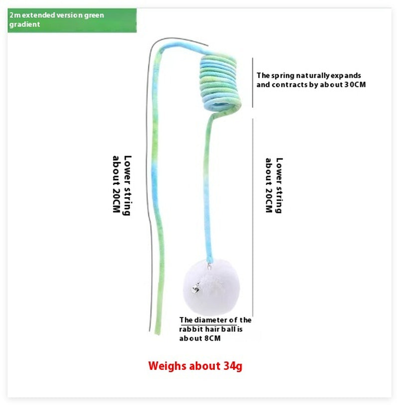 Interactive Cat Toy – Self-Hi Sucker Spring Rabbit Hairball Play Gadget